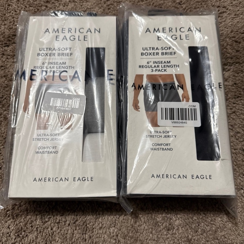 American Eagle Outfit Ultra-Soft Boxer Briefs 2pks of 3-Pack mens size small